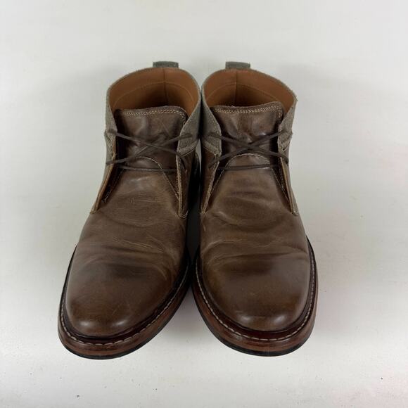 Cole Haan Chukka Boots Men\'s 9.5 Brown Leather Almond Toe Lace-Up Block Heel main image 4